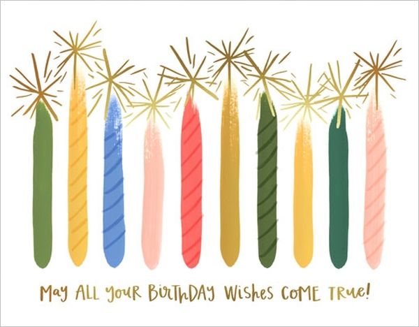 Foil Card-Candle Birthday