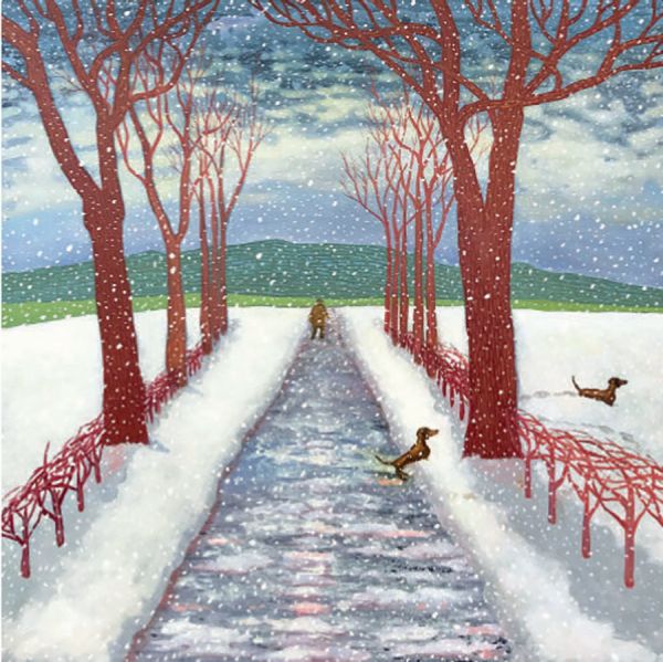 Card Pack of 6-Hockney's Winter