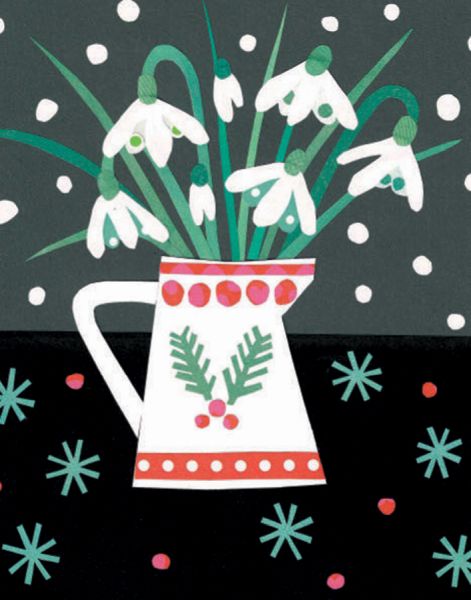 Card Pack of 6-Snowdrops