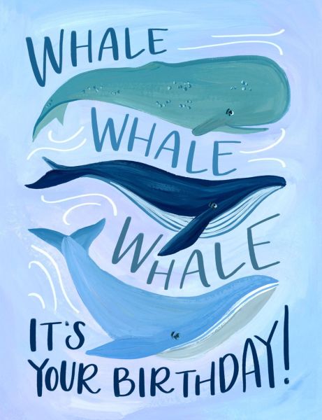 Card-Birthday Whale