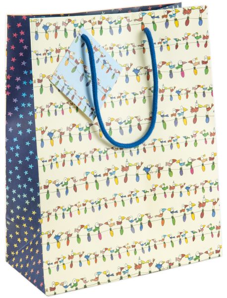 Gift Bag Large-Birds on Wire