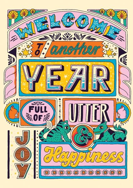 Card-Year Full Of Happiness