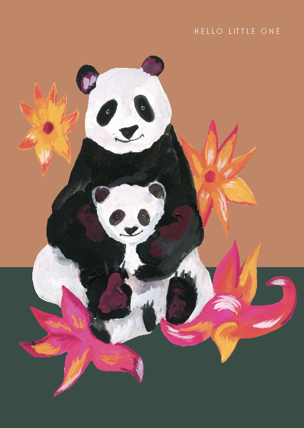 Card-Panda And Cub