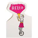 Cut Out Card-French Horn Lady