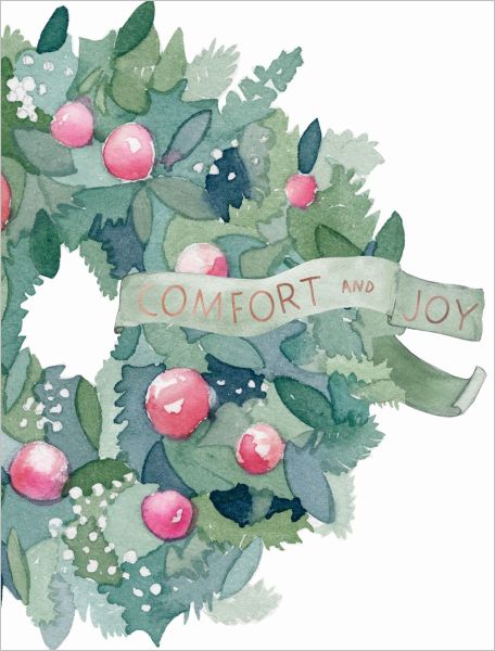 Foil Card-Comfort and Joy Wreath