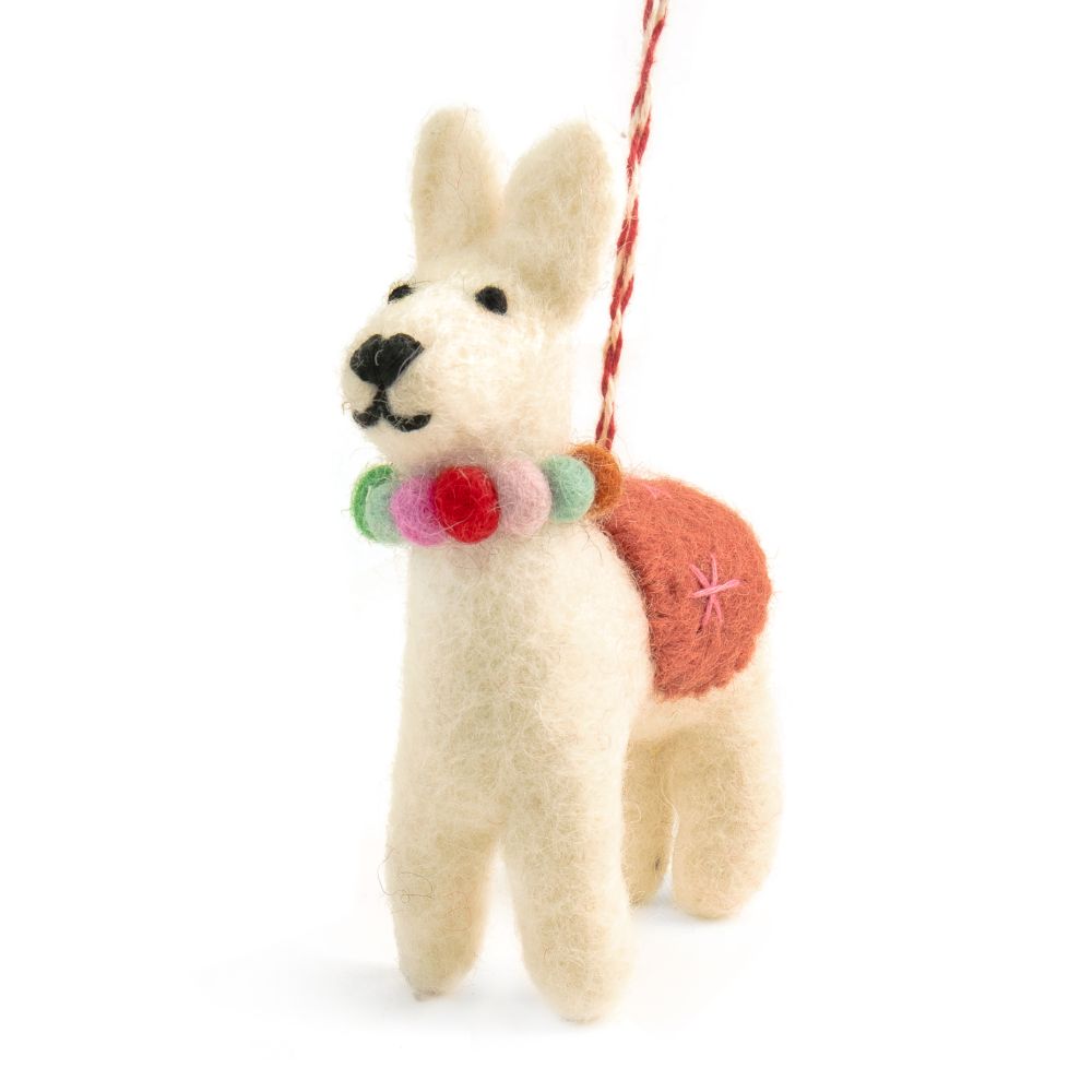 Decoration-Felt Lily Llama
