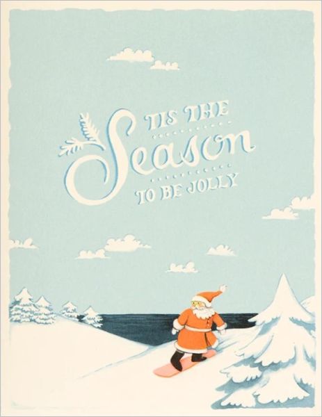 Card-Snowboarding Santa