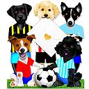 3D Card-Footy Dogs