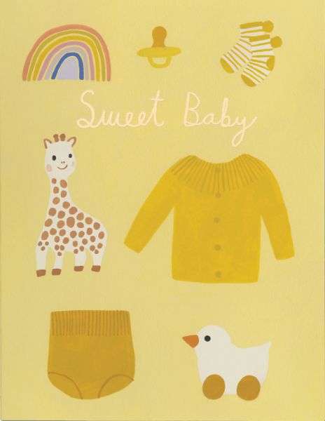 Foil Card-Yellow Baby