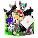3D Card-Rugby Dogs