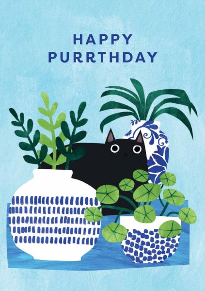 Card-Happy Purrthday Vases