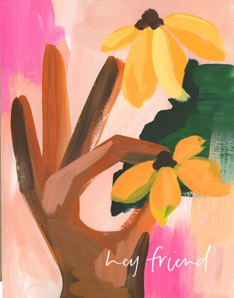 Card-Hey Friend Hand