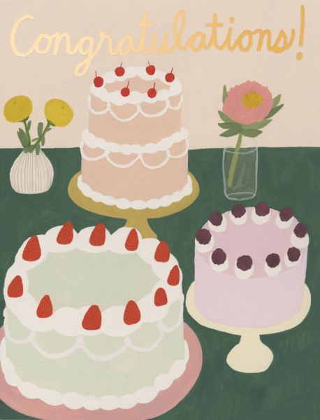 Foil Card-Cake Celebration