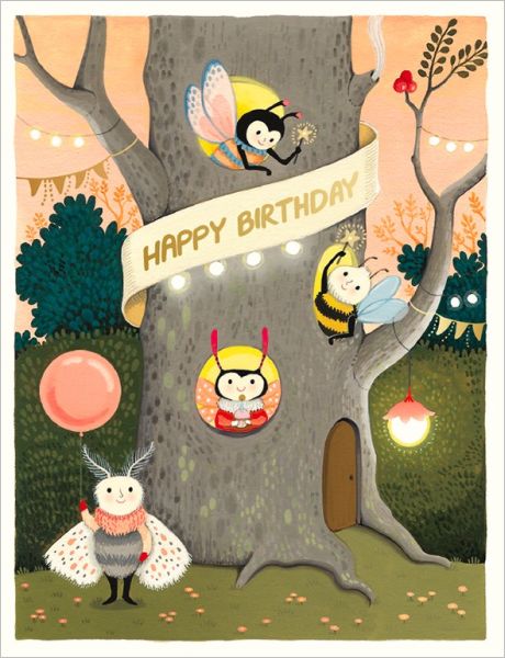 Foil Card-Tree Apartment Birthday