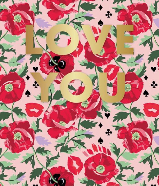 Cath Kidston Card-Painted Poppies Love You