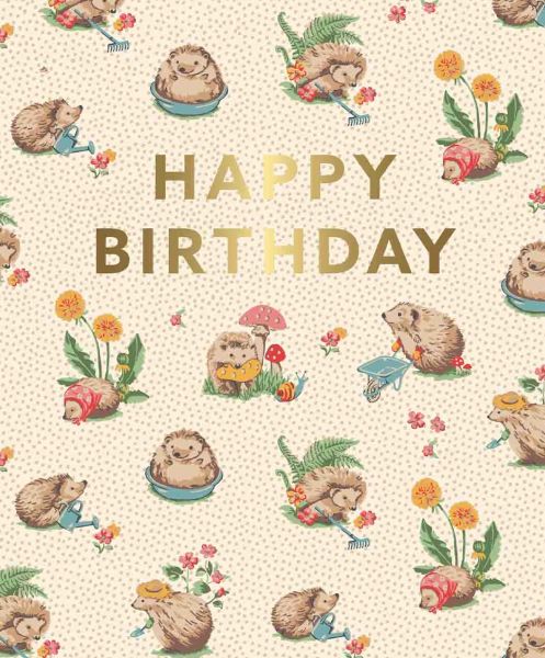 Card-Hedgehogs Happy Birthday