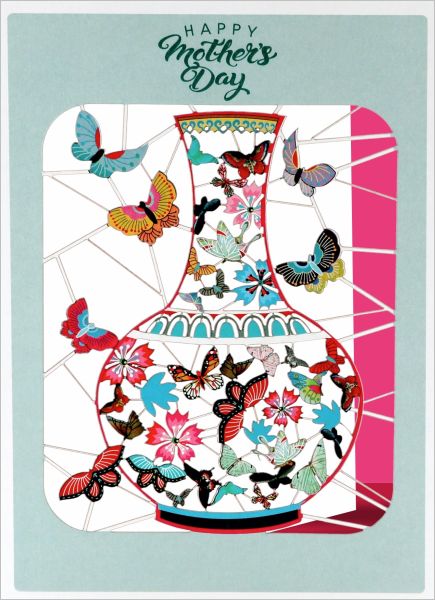 Laser Cut Card-Vase Mother's Day