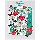 Laser Cut Card-Bird And Flowers Mother's Day