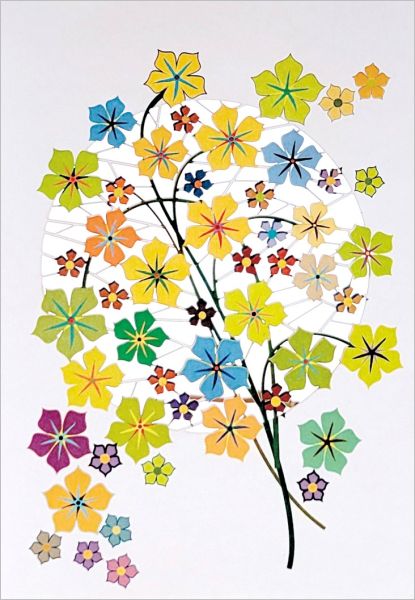 Laser Cut Card-Yellow Flowers