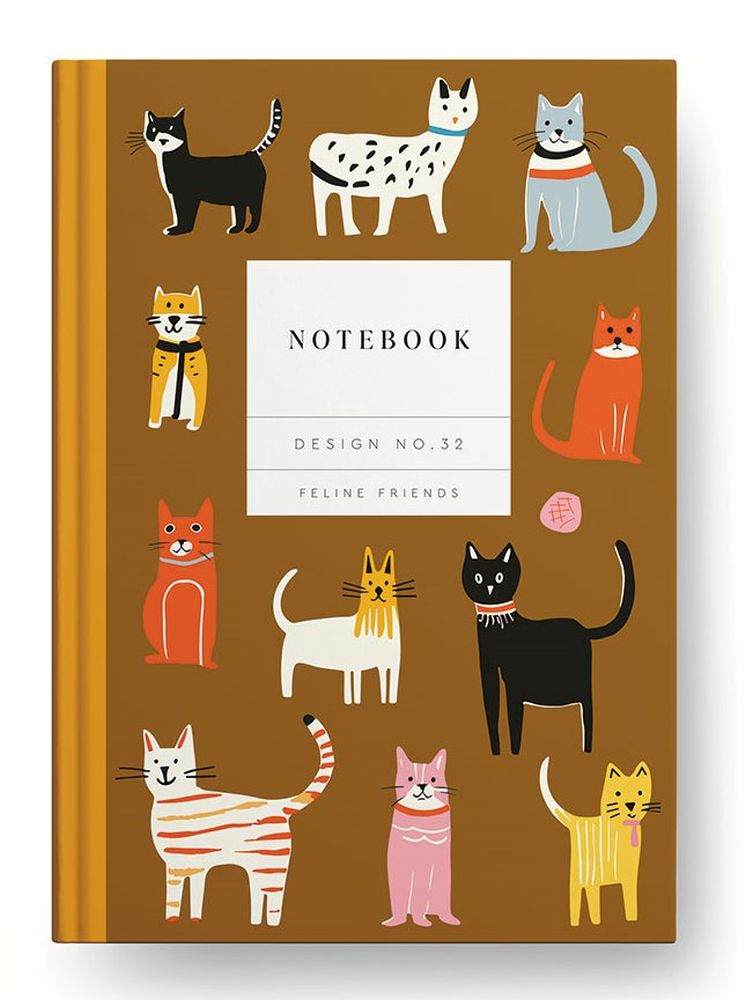 Kaleido A5 Premium Hard Cover Notebook-Feline Friends