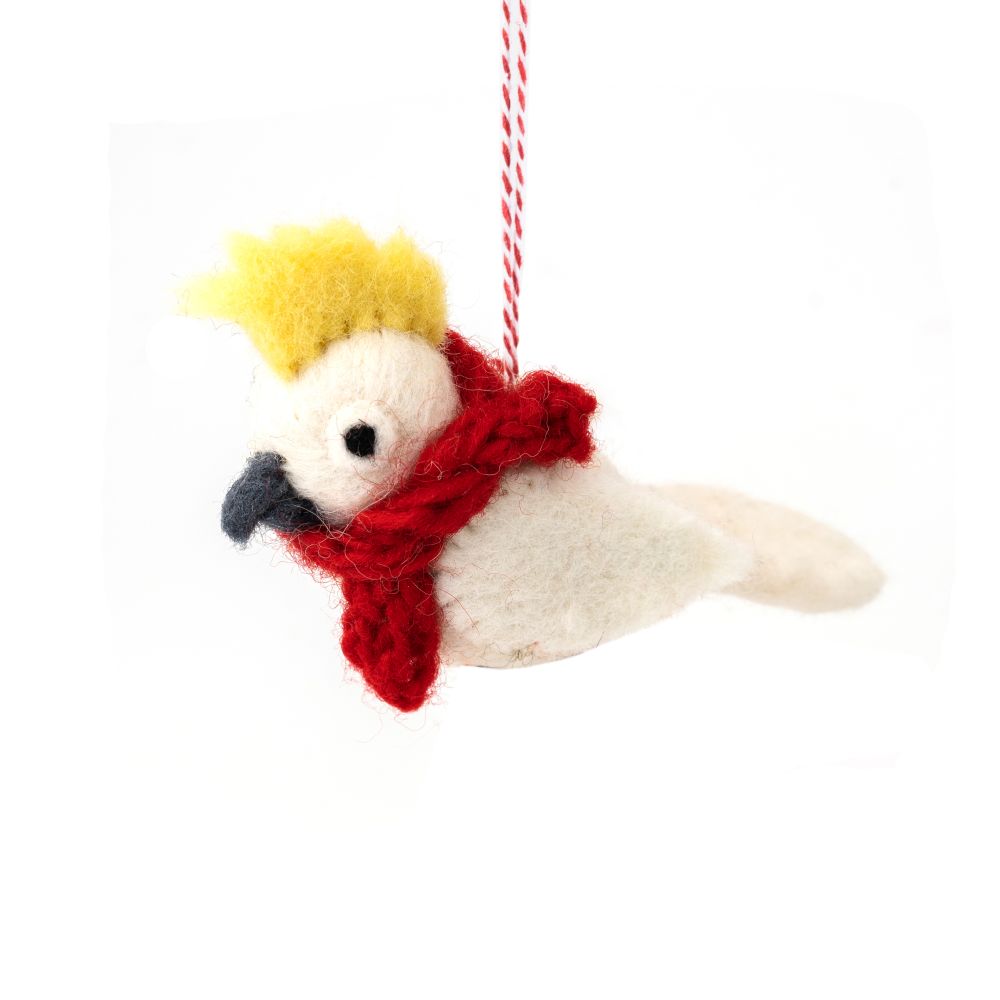 Decoration-Felt Cockatoo Christopher