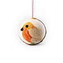 Decoration-Felt Bauble Robin