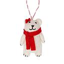Decoration-Felt Bear White