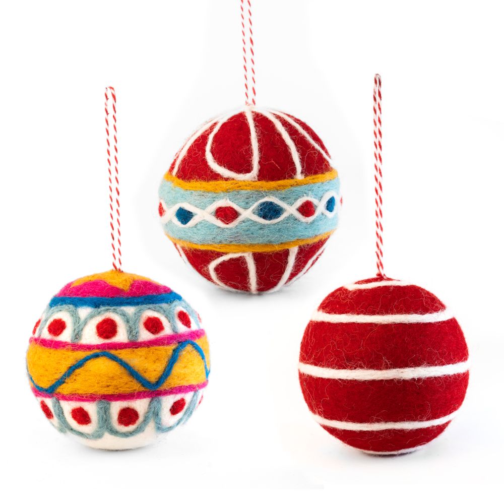 Charity Decoration Set-Felt Colourful Decorative Baubles