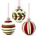 Decoration Set-Felt Green and Red Decorative Baubles