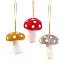Charity Decoration Set-Felt Mushrooms