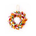 Wreath Small-Felt Coloured Leaves