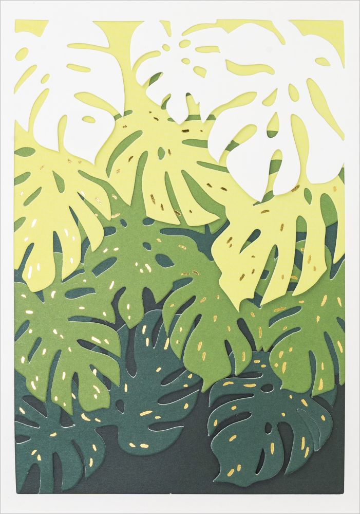 Layered Die-cut Card-Monstera