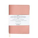 A6 Notebook with Leather Jacket-Dusky Pink