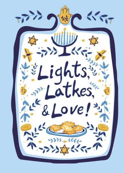 Card-Lights, Latkes & Love