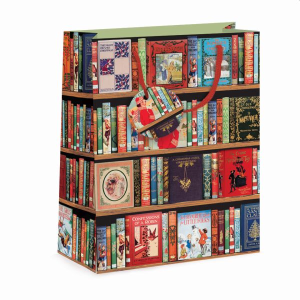 Gift Bag Medium-Christmas Bookshelf