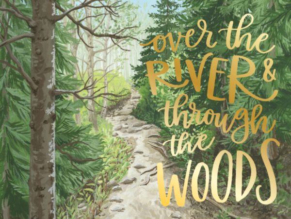 Foil Card-Through The Woods Landscape