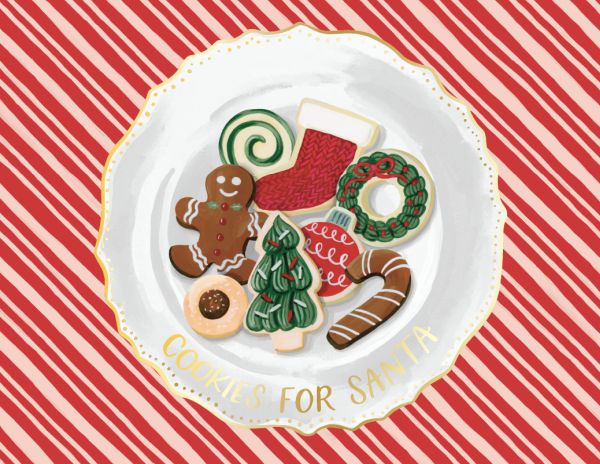 Foil Card-Santa's Cookies 
