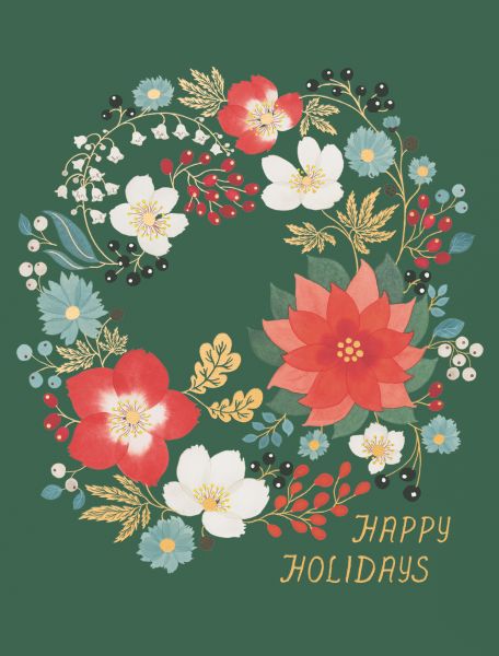 Foil Card-Holiday Wreath