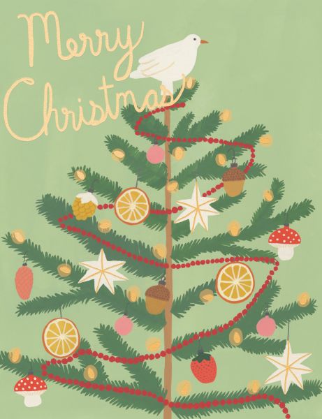 Foil Card-Christmas Spice Tree