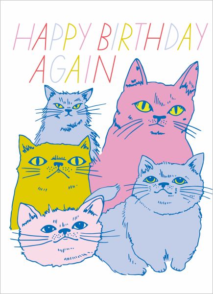 Card-Cats Again Bday