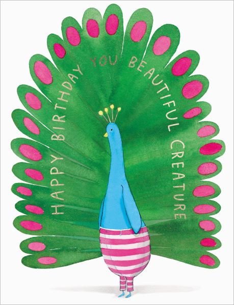 Foil Card-Peacock Birthday