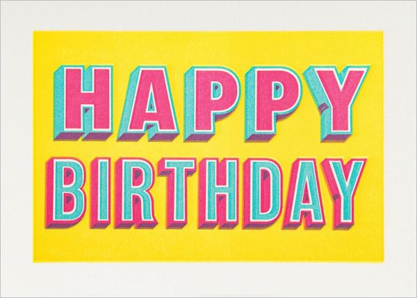 Card-Happy Birthday Type