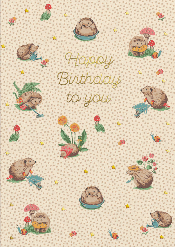 Card-Birthday Hedgehogs