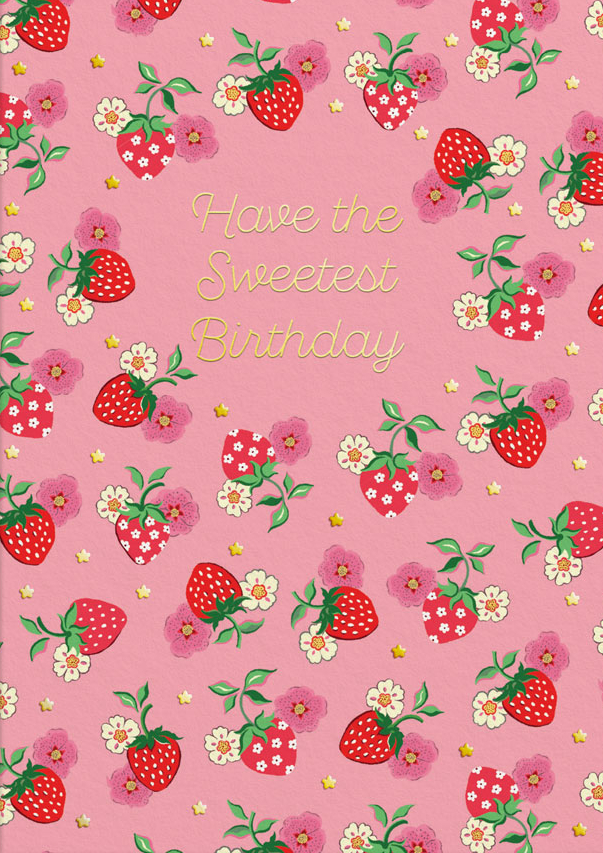 Card-Birthday Sweetest Strawberry