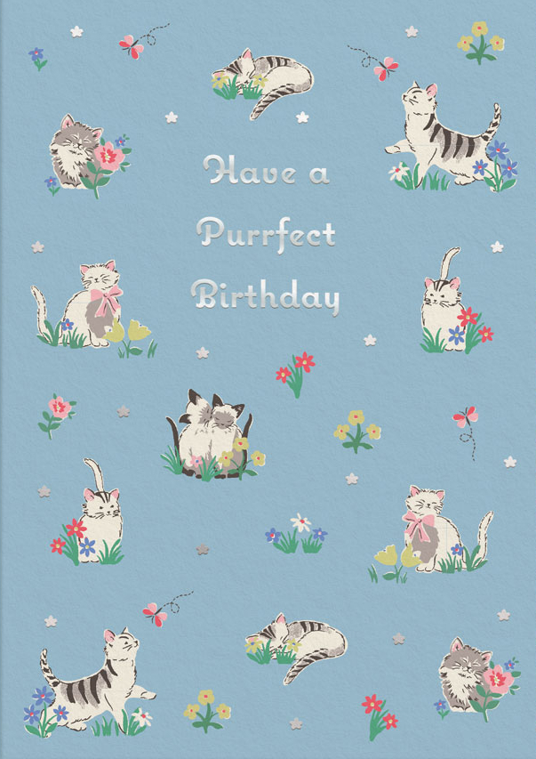 Card-Birthday Purrfect Kittens