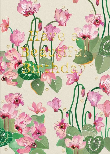Cath Kidston Card-Birthday Cyclamen