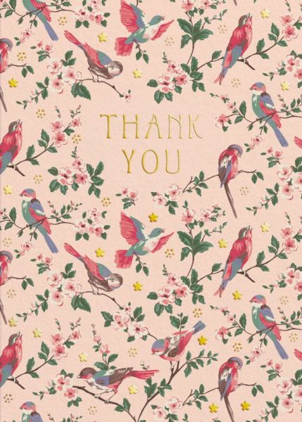 Card-Thank you Garden Birds 