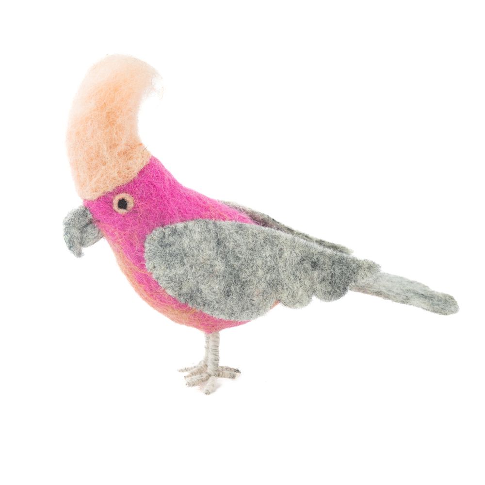 Handmade Felt Pink Galah