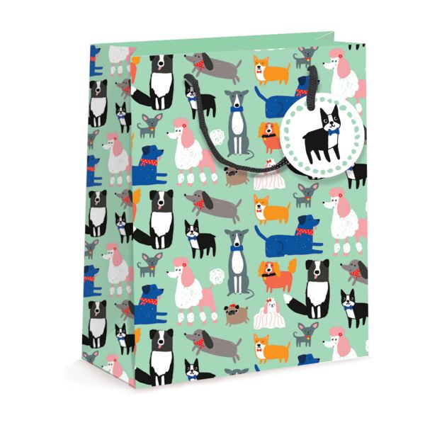 Gift Bag Medium-Colourful Dogs