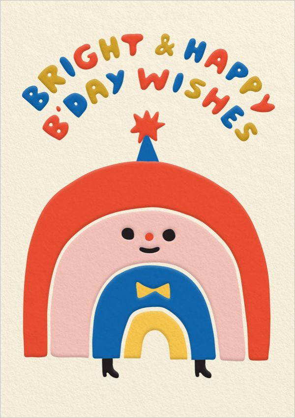 Card-Bright and Happy Birthday Wishes